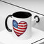 4th of July Mug - Heart American Flag