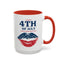 4th of July Mug - Happy 4th of July Flag Lips