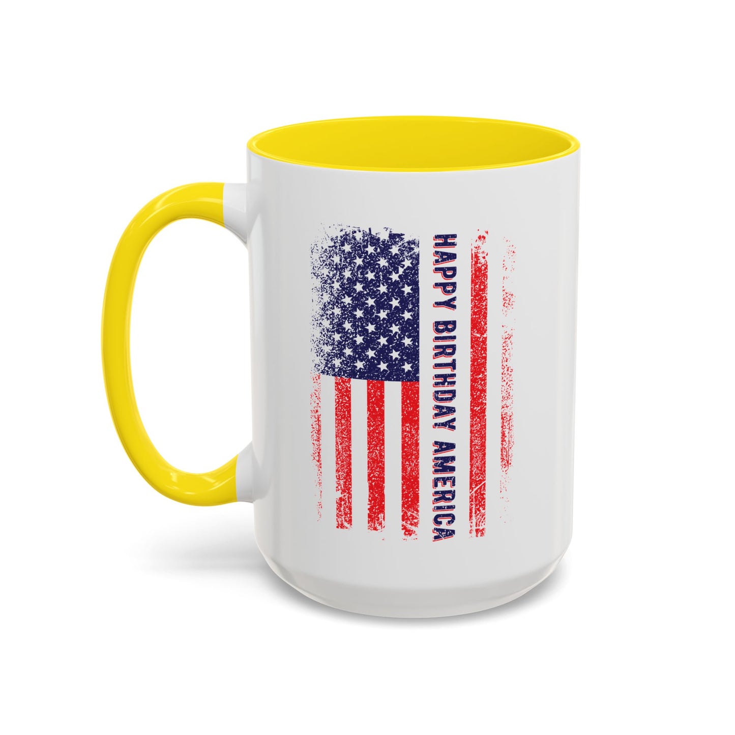 4th of July Mug - Happy Birthday America Flag