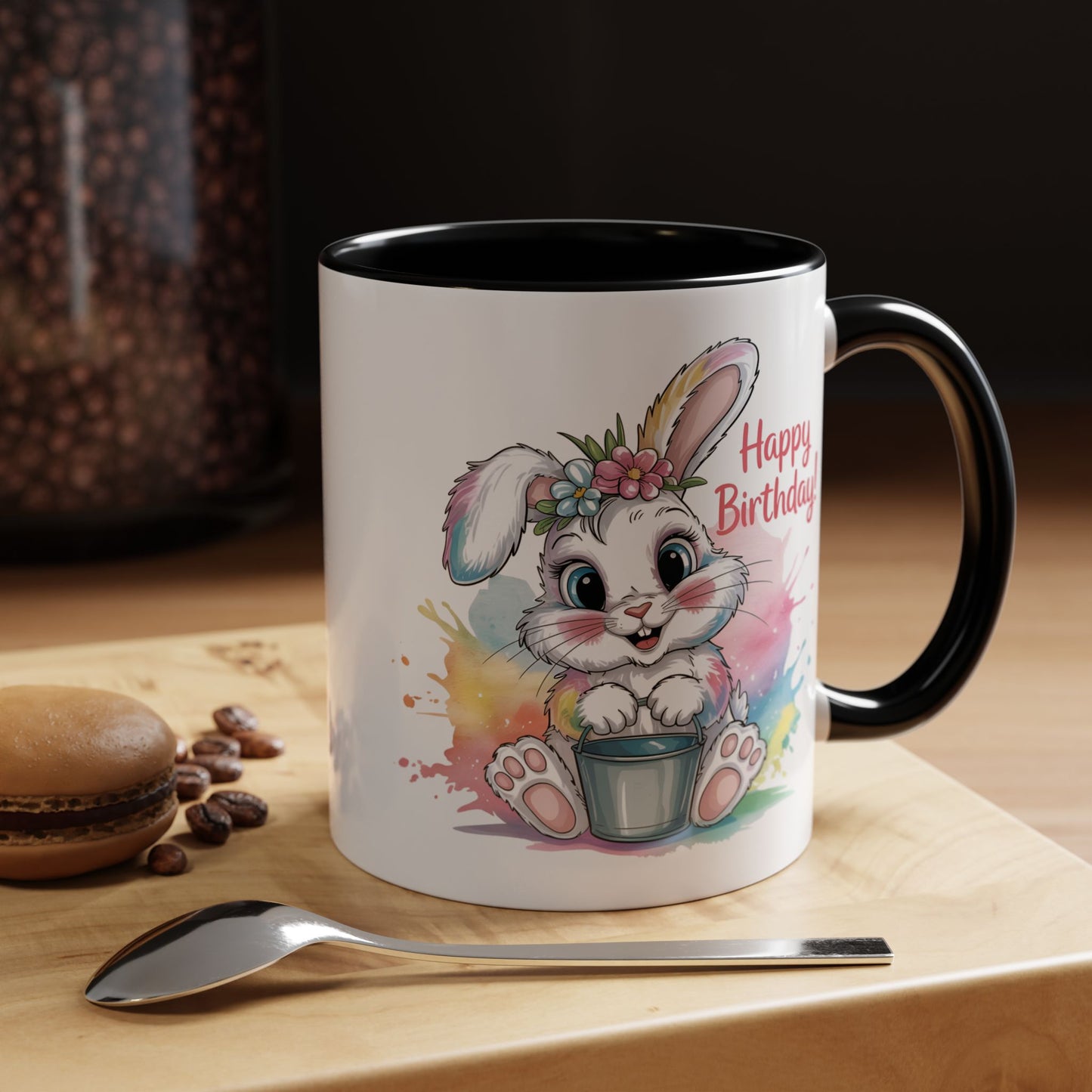 Birthday Mug - Happy Birthday Cute Bunny