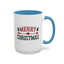 Christmas Mug - Merry Christmas Red & Green Text Heart Arrow Trees