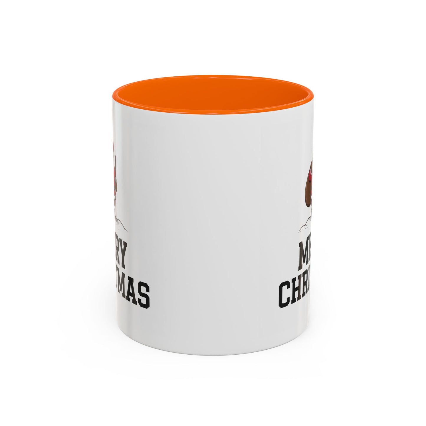 Christmas Mug - Merry Christmas Black Text Santa Walking