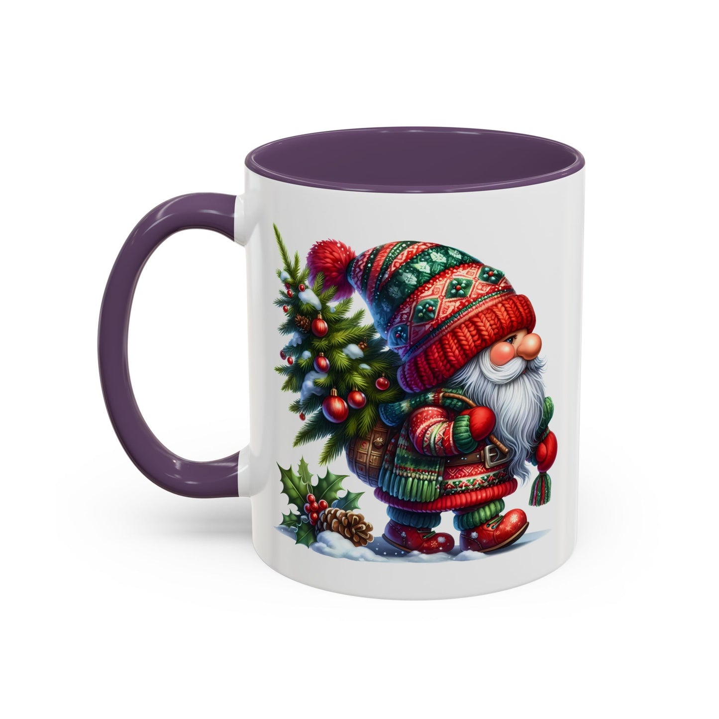 Christmas Mug - Gnome Christmas Tree and Pine Cone