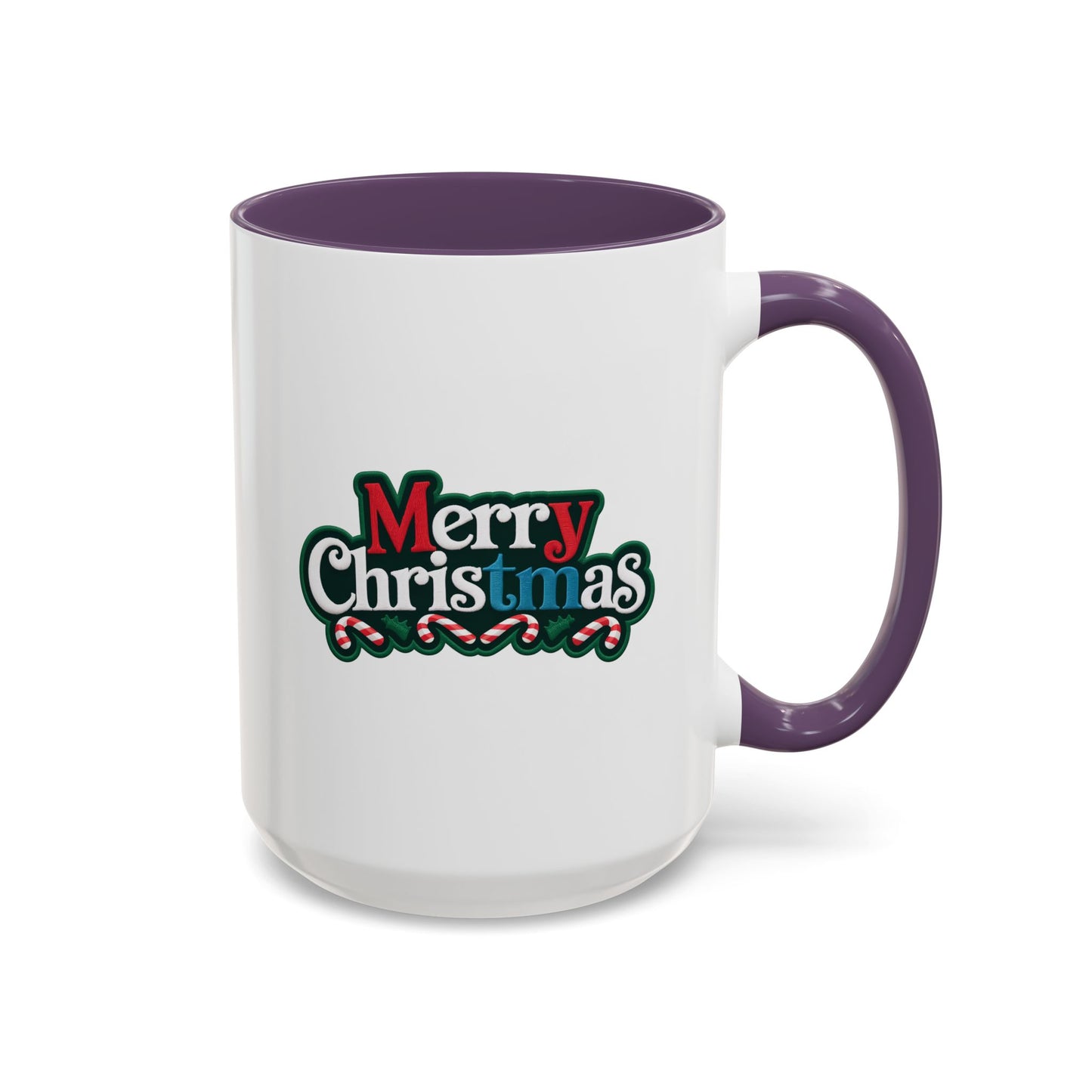 Christmas Mug - Merry Christmas White Red & Blue Text