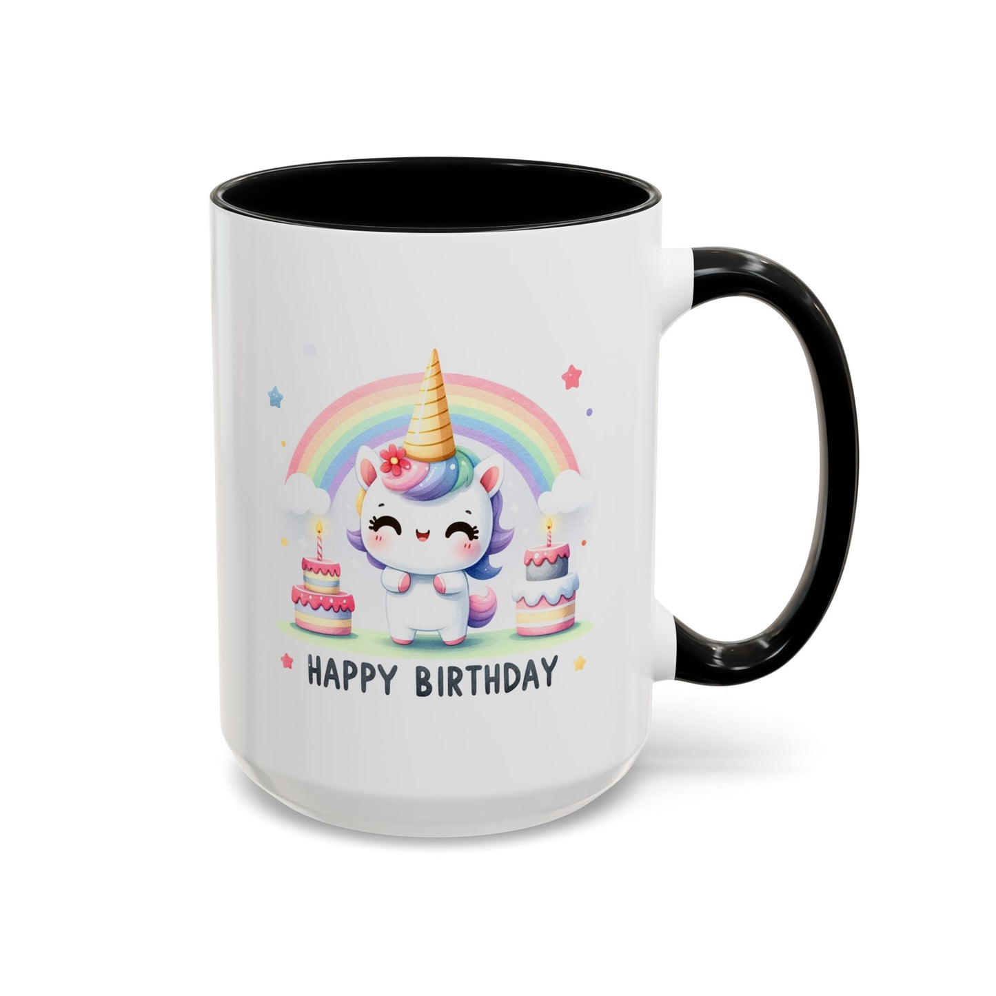 Birthday Mug -  Unicorn With Cakes