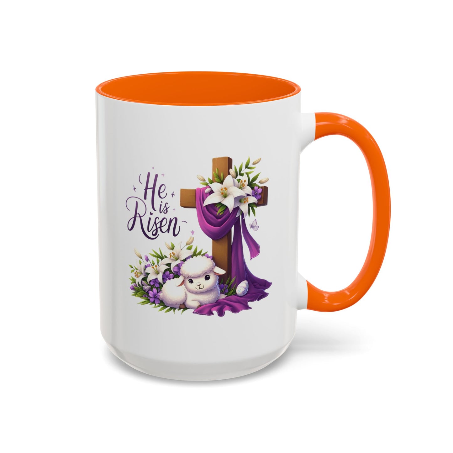 Easter Mug - He Is Risen Cross