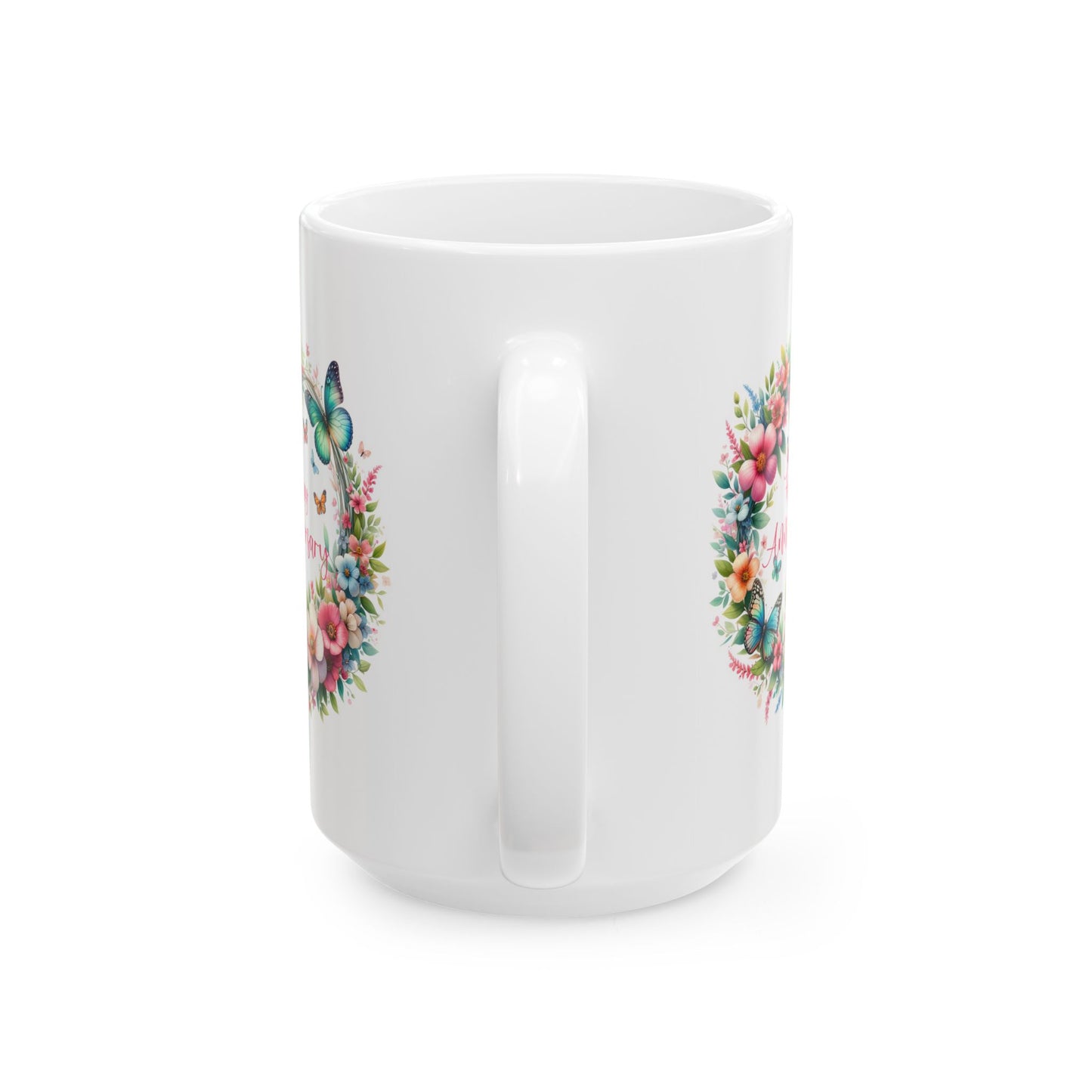 Anniversary Mug - Happy Anniversary Butterflies