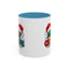 Christmas Mug - Merry Christmas Green Red Yellow and Blue Text Red Hats