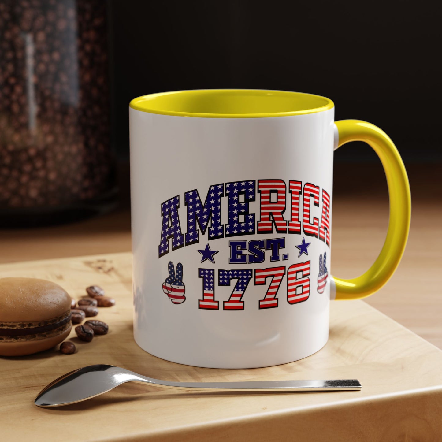 4th of July Mug - American Est 1776 Patriotic Flag