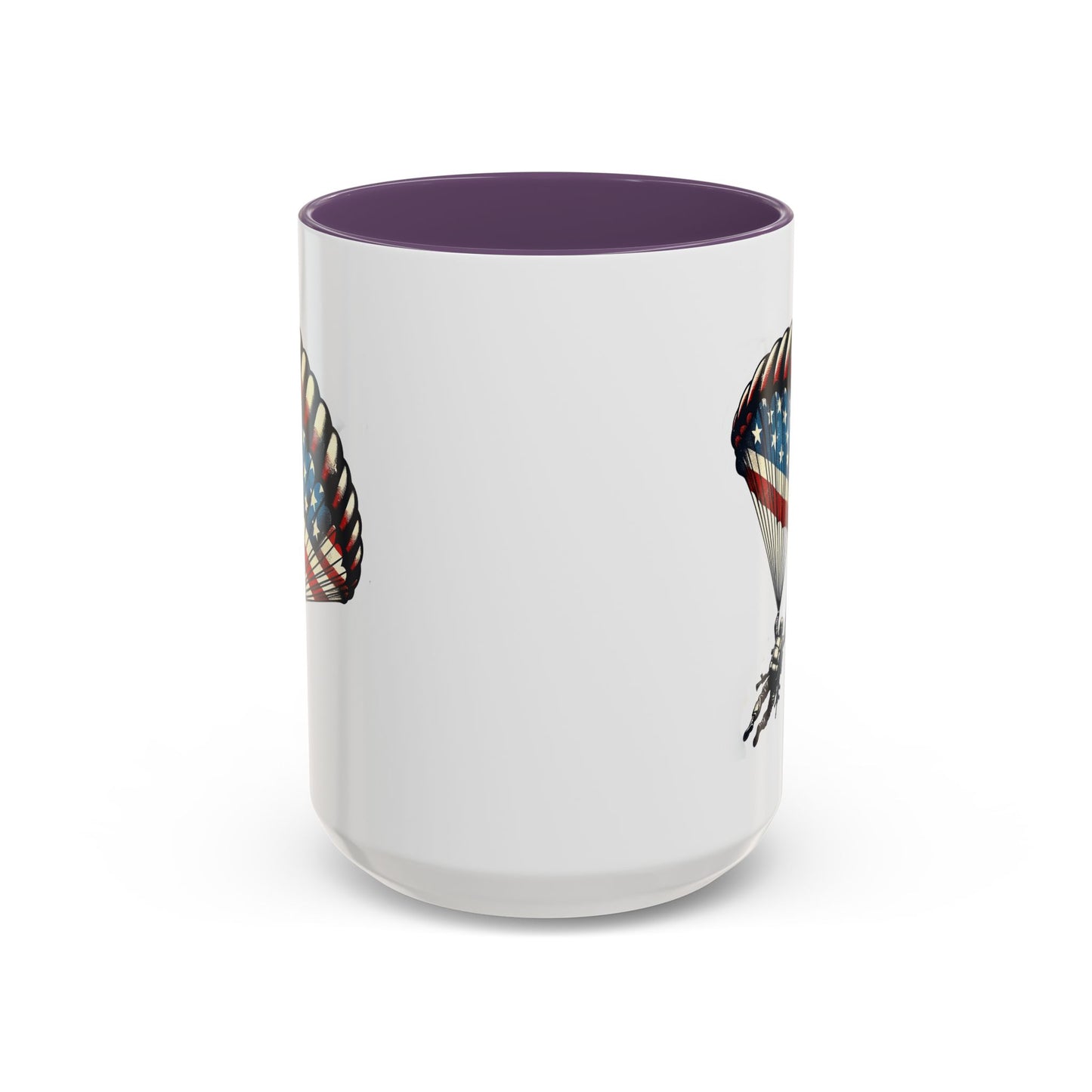 4th of July Mug - Airborne Soldier Parachute Flag