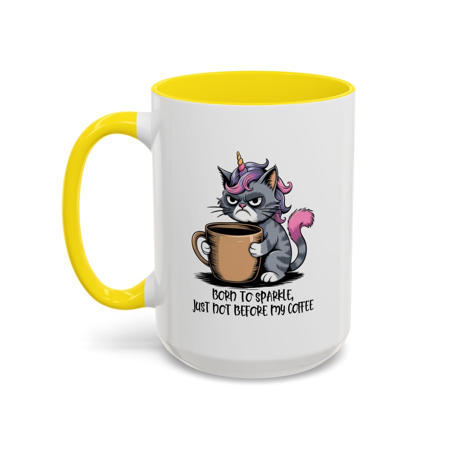 Humor Mug - Born to Sparkle, Just Not Before My Coffee