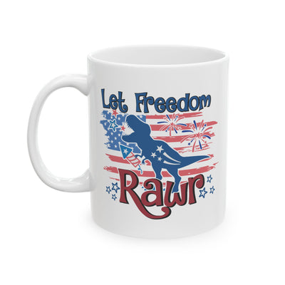 4th of July Mug - Let Freedom Rawr