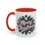 Christmas Mug - Merry Christmas White & Red Embossed Text