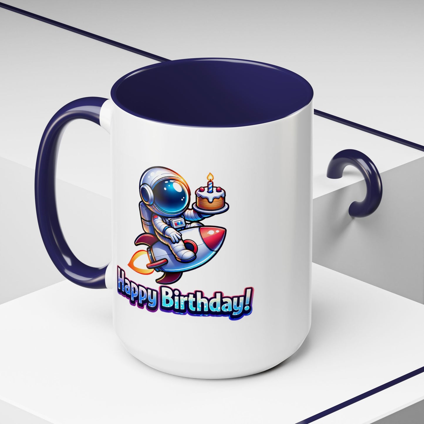Birthday Mug - Astronaut Rocket