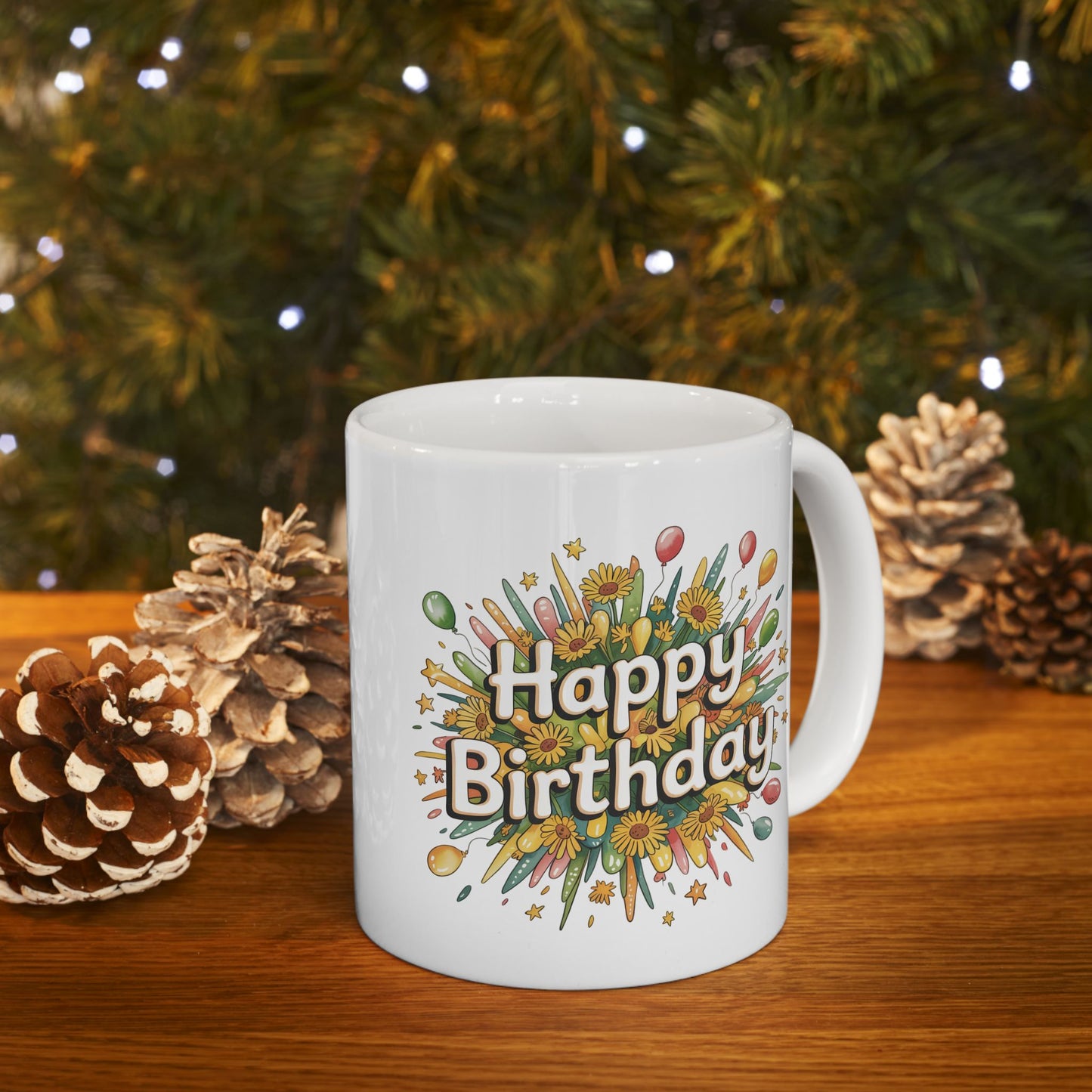 Birthday Mug - Happy Birthday Flower Bouquet