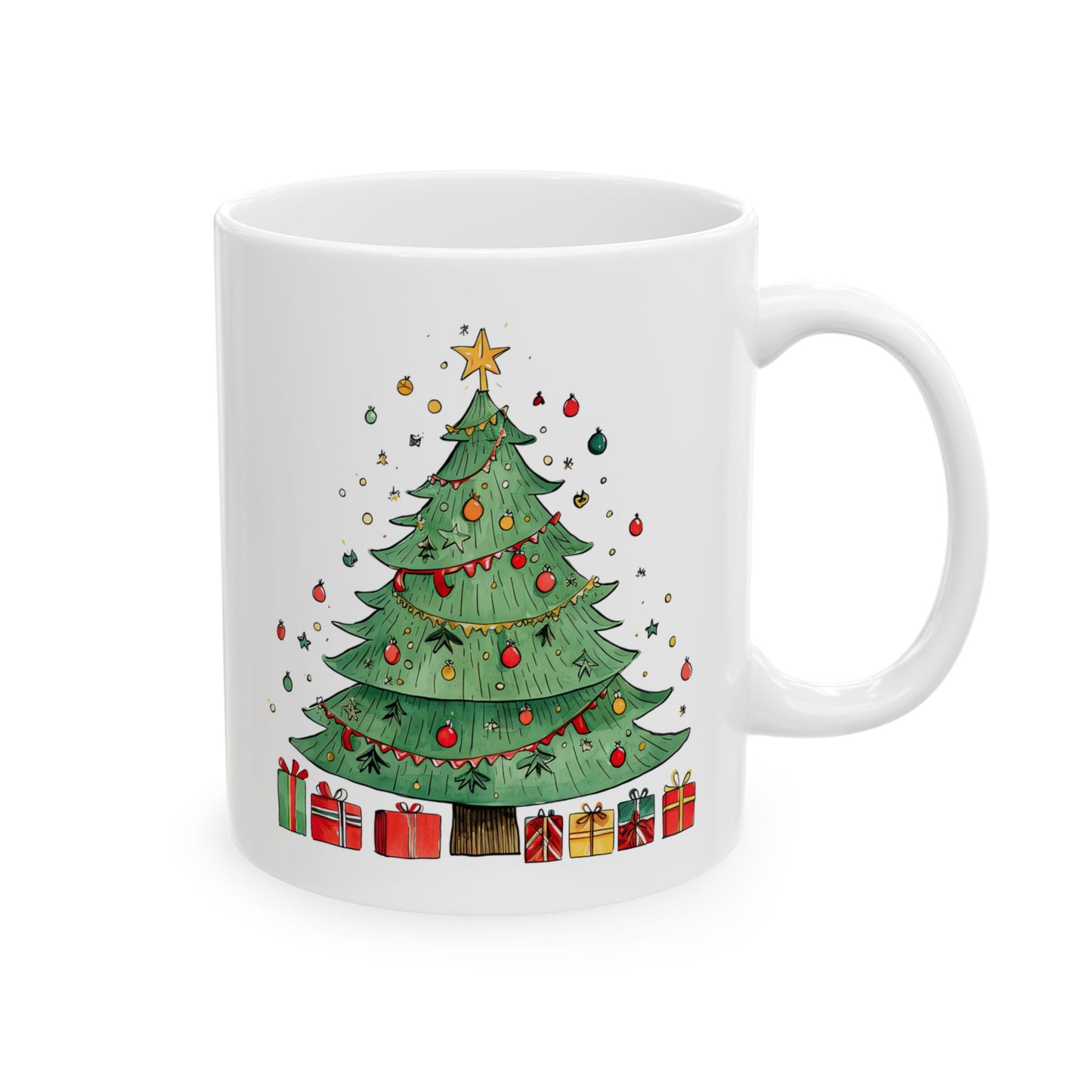 Christmas Mug - Christmas Tree with Presents