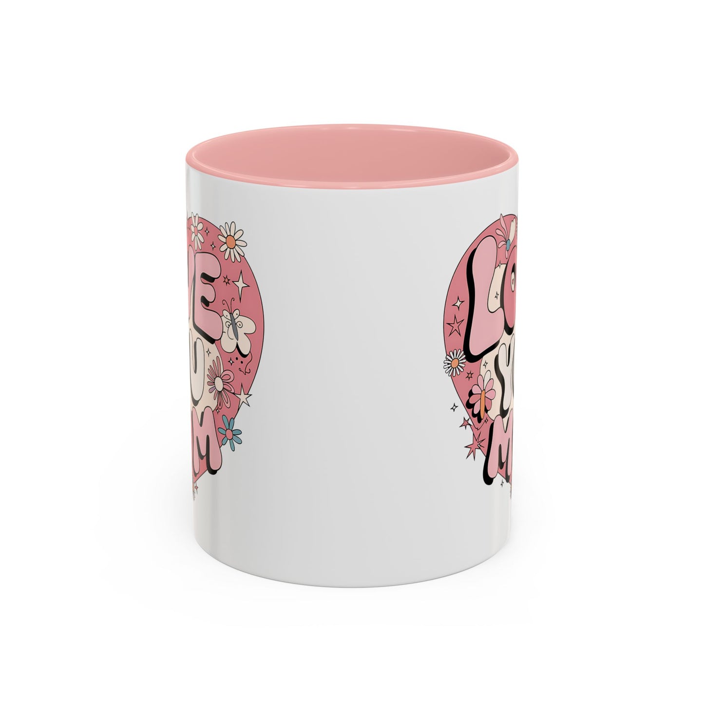 Mother's Day Mug - Love You Mom Retro Heart