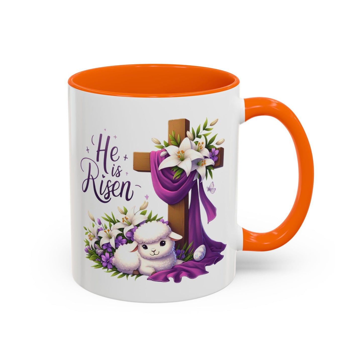 Easter Mug - He Is Risen Cross
