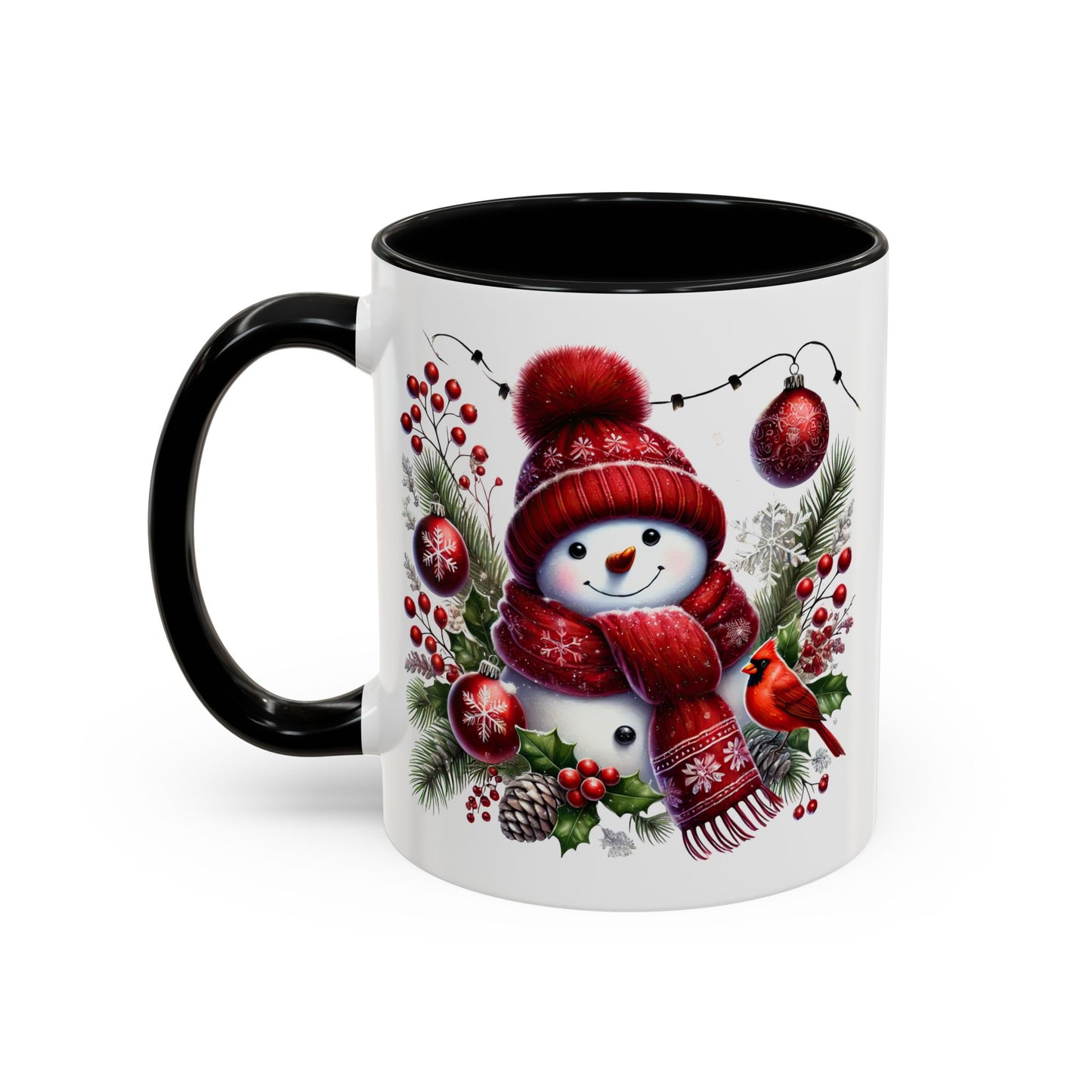 Christmas Mug - Burgundy Snowman