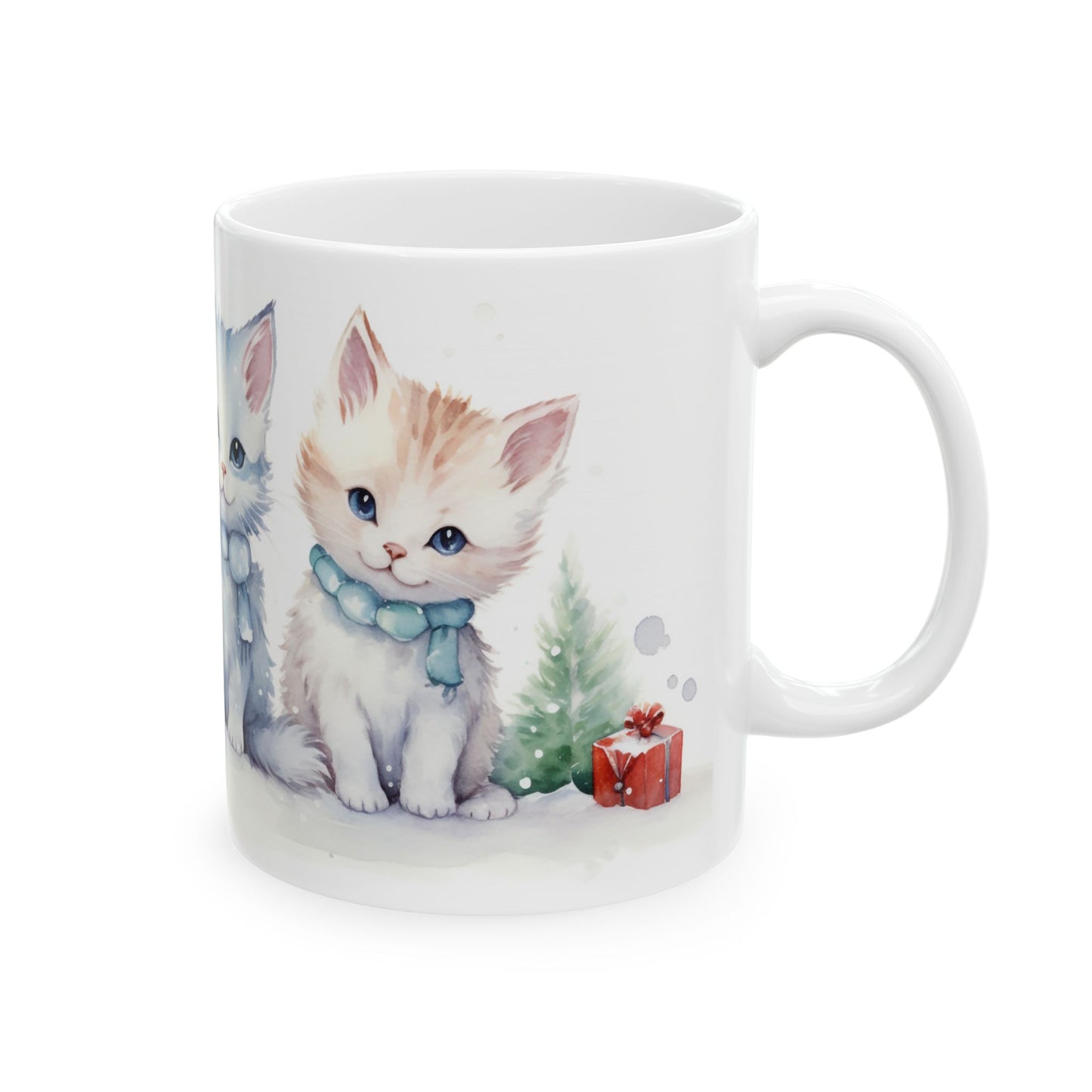 Christmas Mug - Kittens Tree Presents