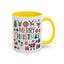 Christmas Mug - Merry Christmas Red White & Green Text Collage