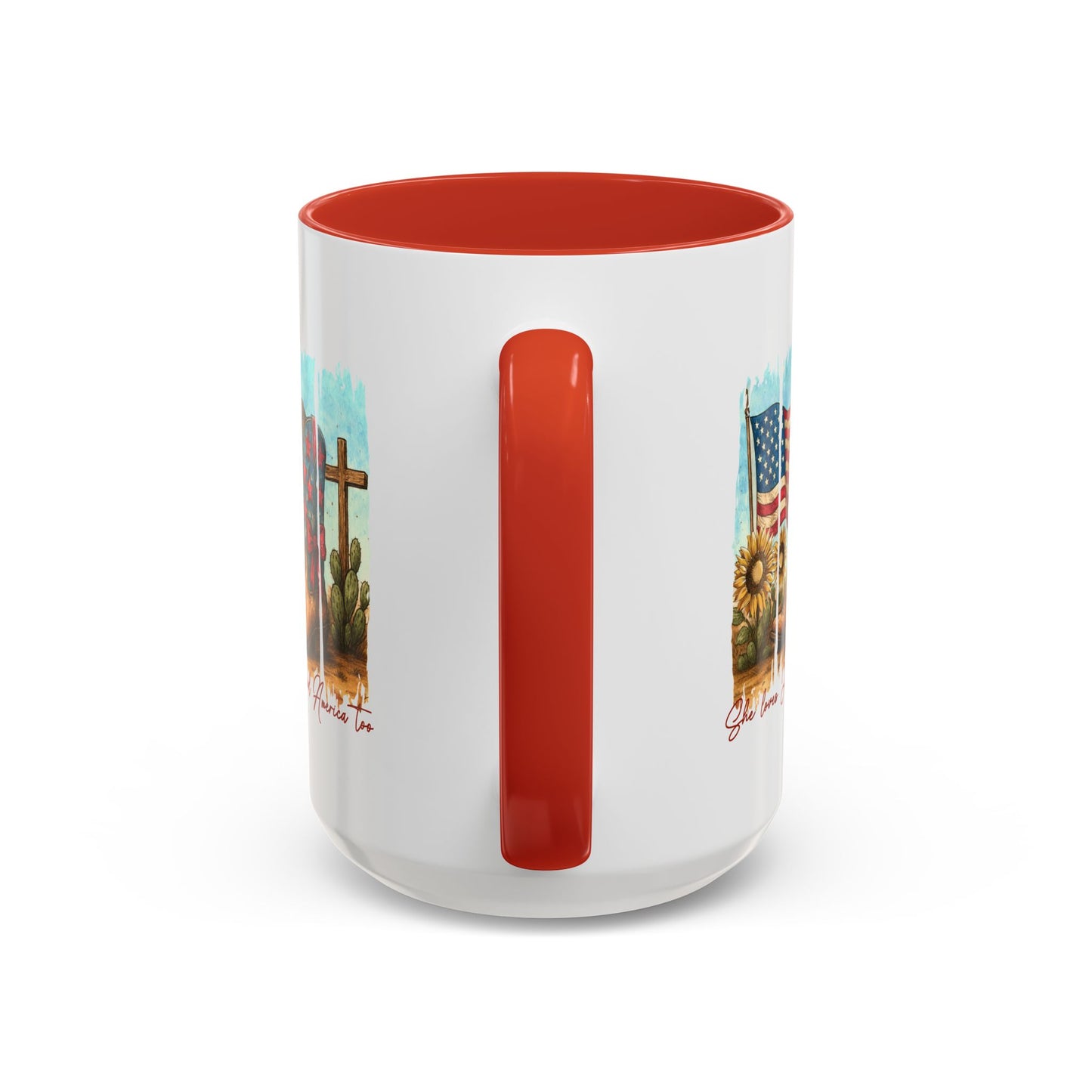 4th of July Mug - She Loves Jesus & America Too Boots