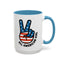 4th of July Mug - All American Girl Peace Sign