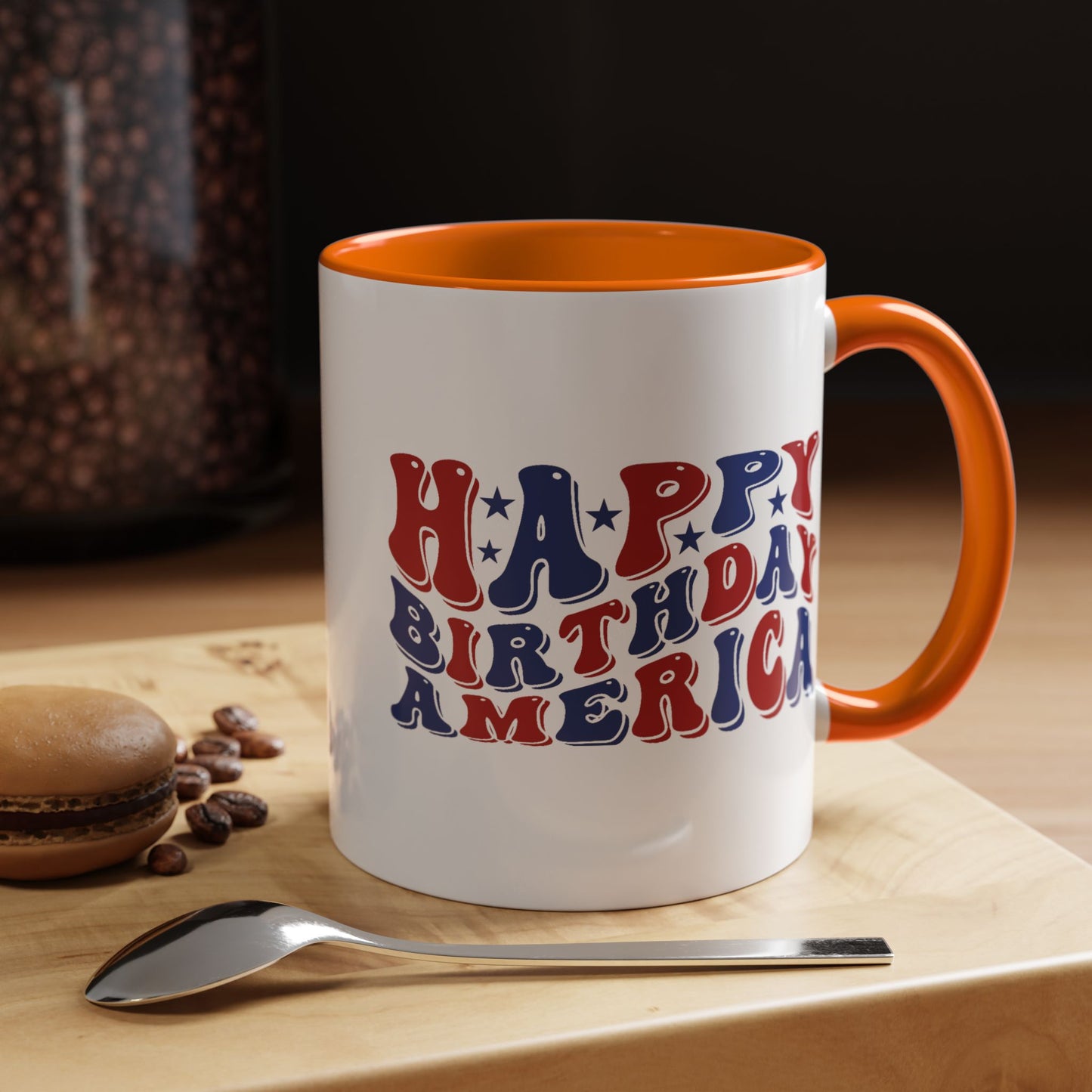 4th of July Mug - Happy Birthday America Retro