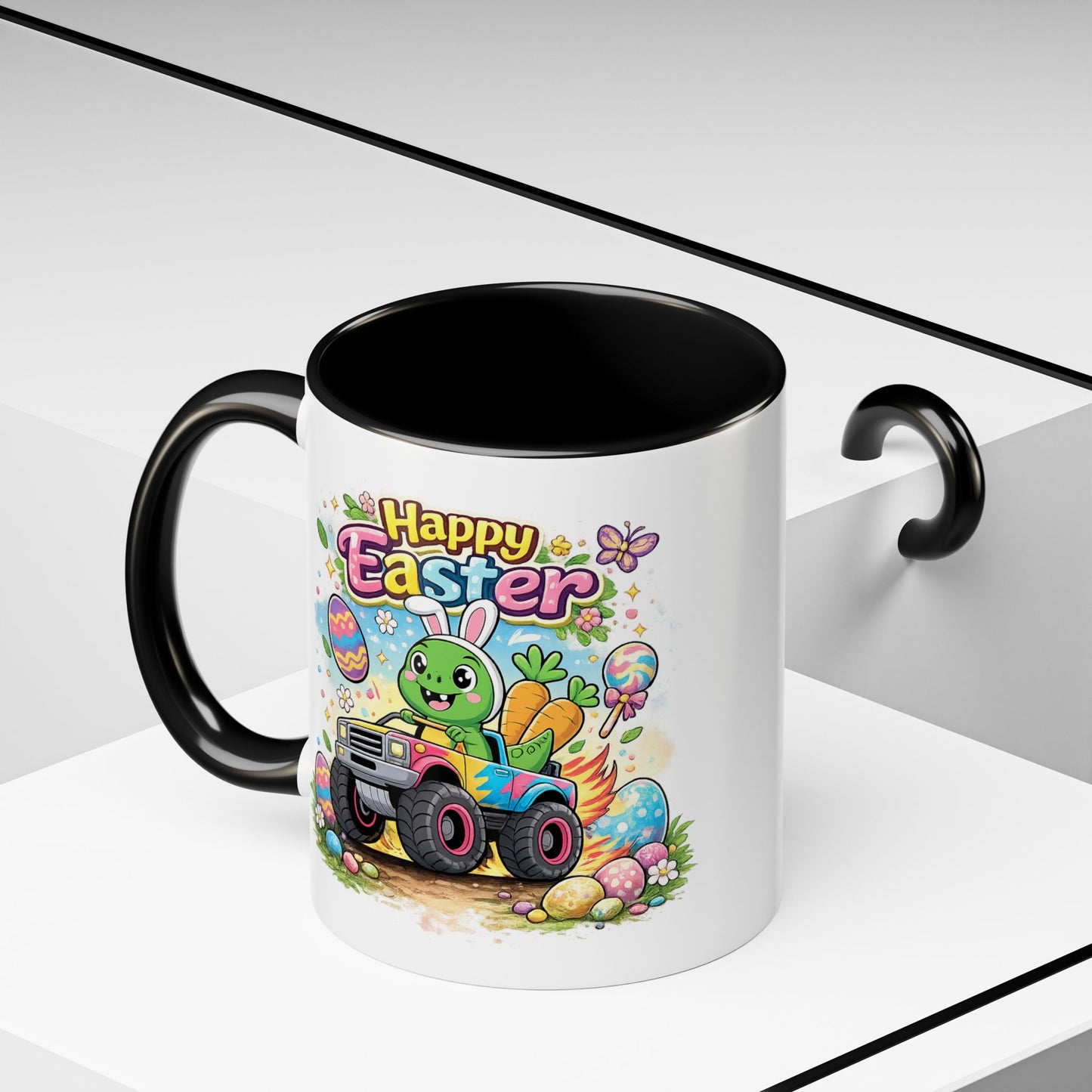 Easter Mug - Dinosaur Monster Truck