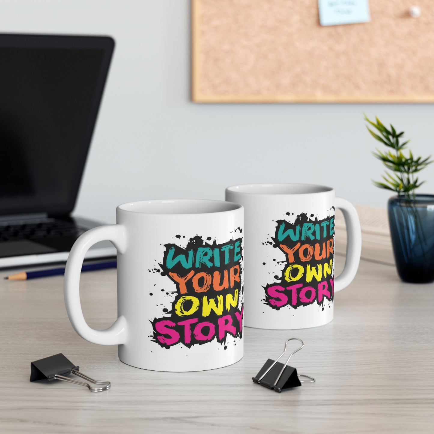 Motivation Mug - Write Your Own Story Graffiti
