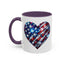 4th of July Mug - USA Sparkle Heart