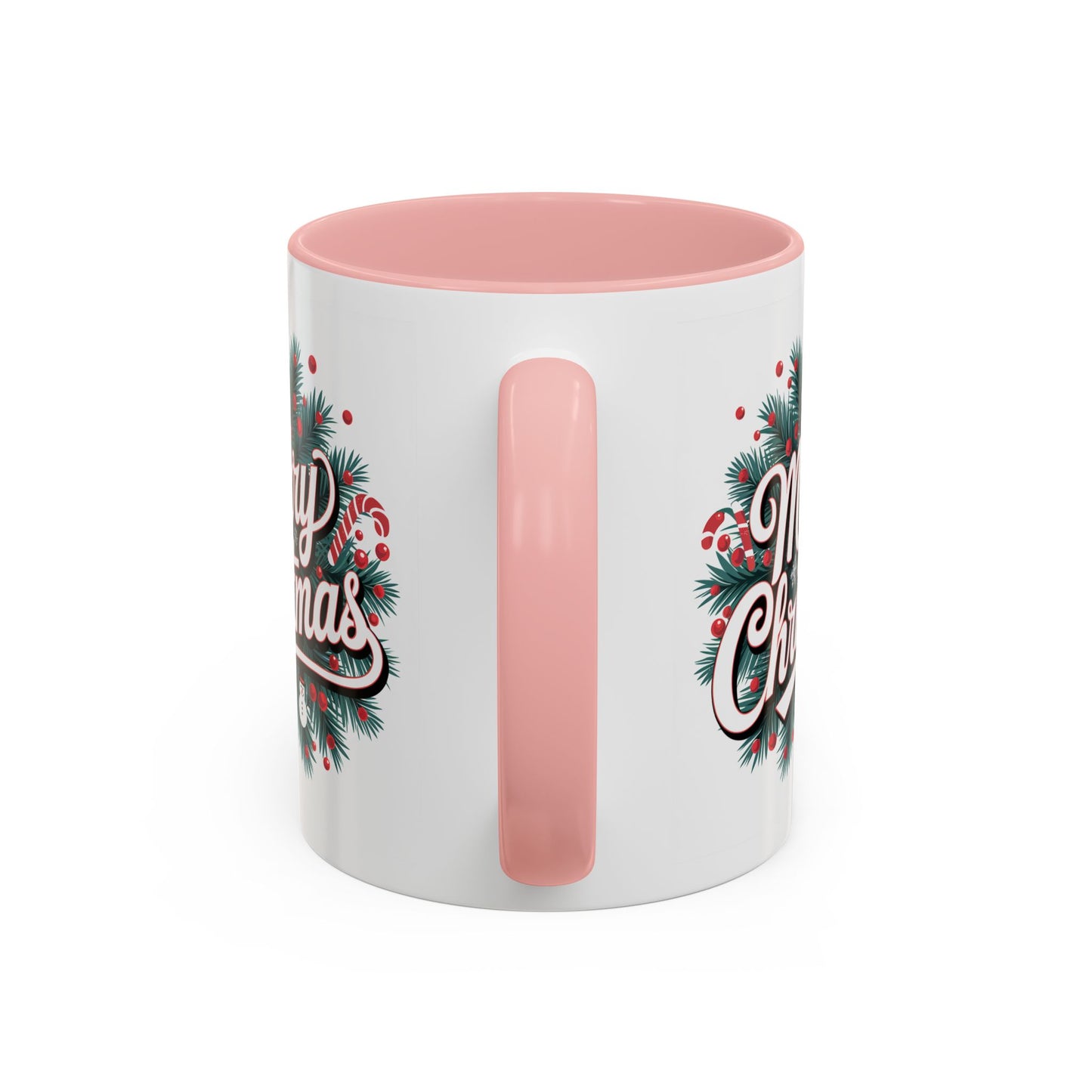 Christmas Mug - Merry Christmas White & Red Embossed Text