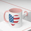 4th of July Mug - God Bless America Flag Heart