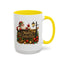 Christmas Mug - Merry Christmas Gold Text Santa Point Ornaments
