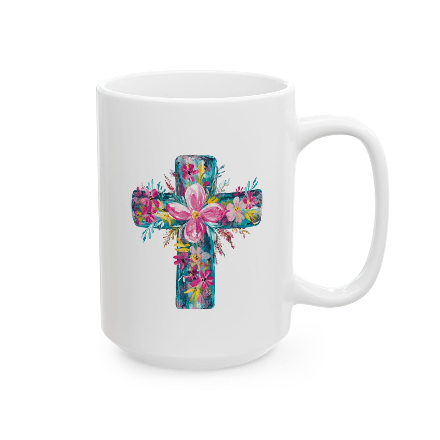 Easter Mug - Floral Cross