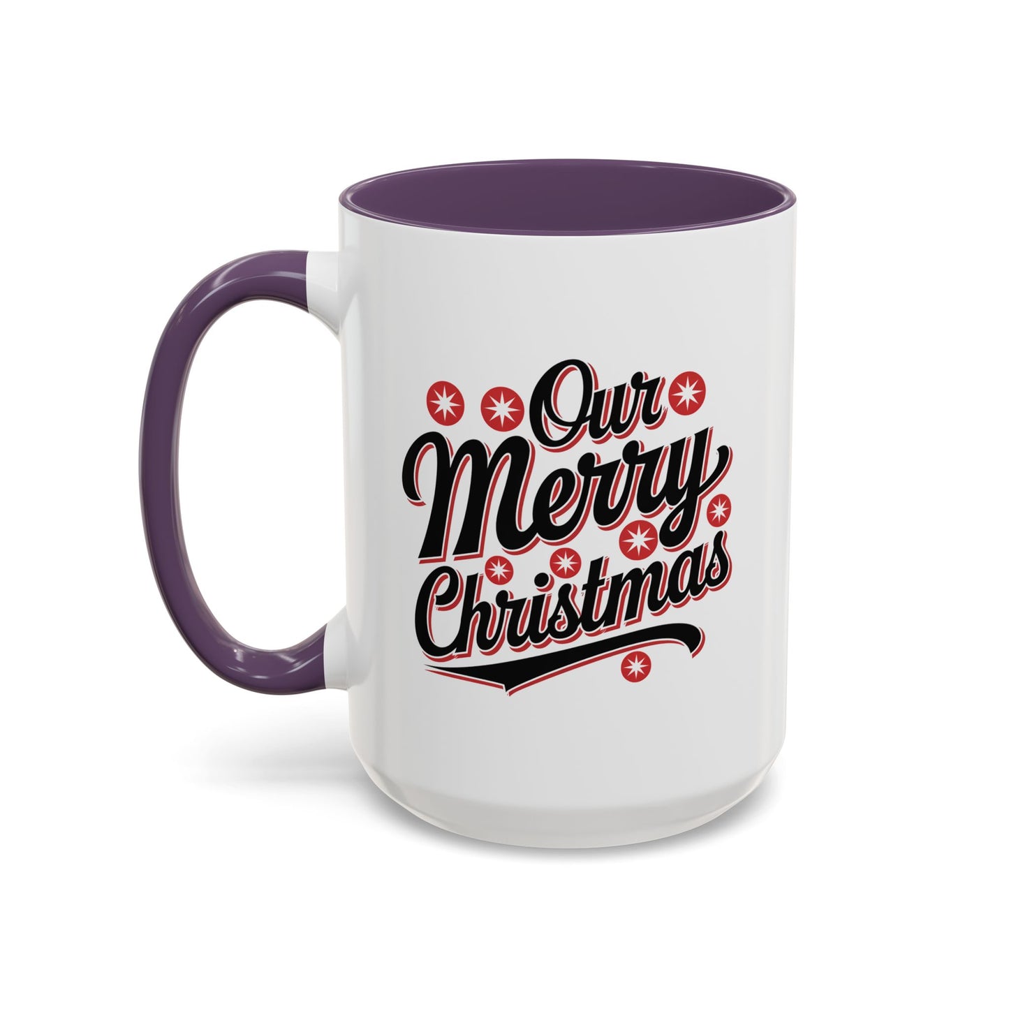 Christmas Mug - Merry Christmas Black Red & White Baseball Text