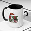 Christmas Mug - Merry Christmas Red Green & White Graffiti Hat
