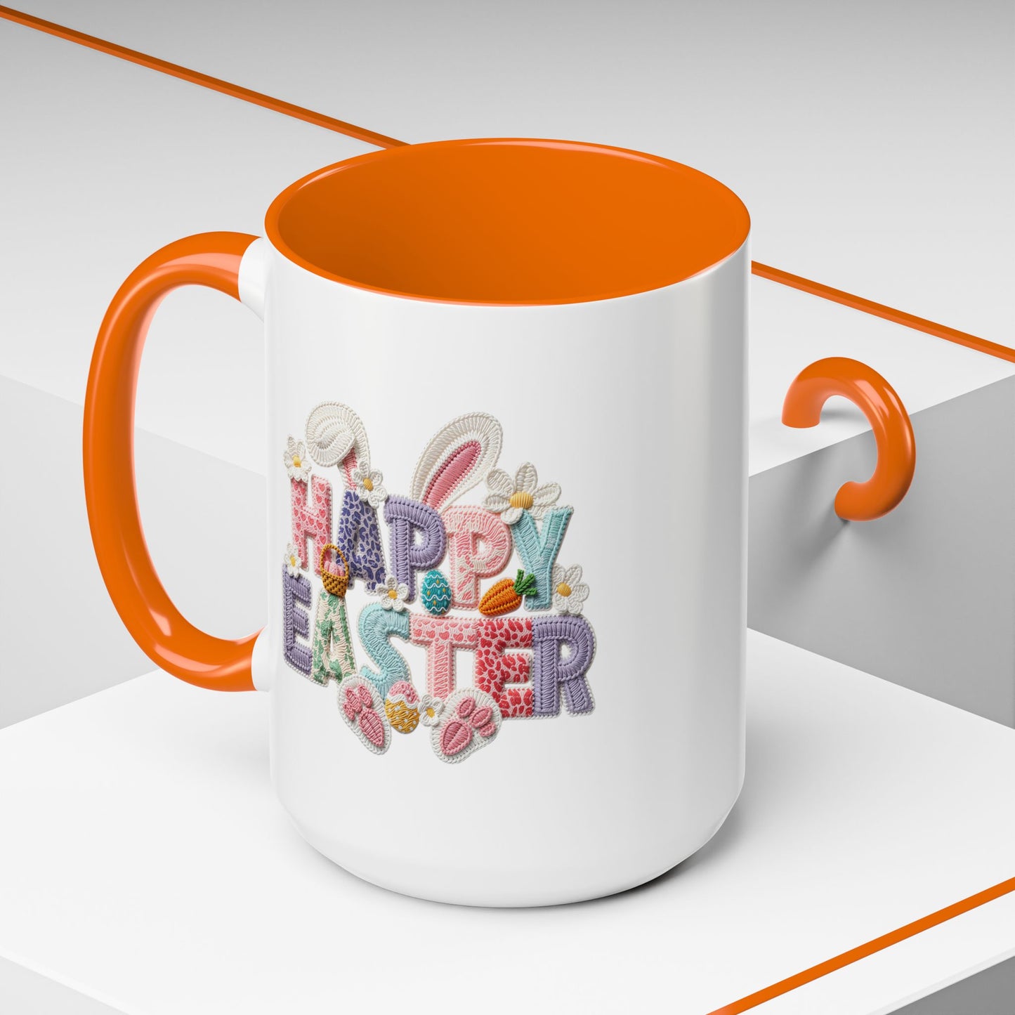 Easter Mug - Happy Easter Latch Yarn