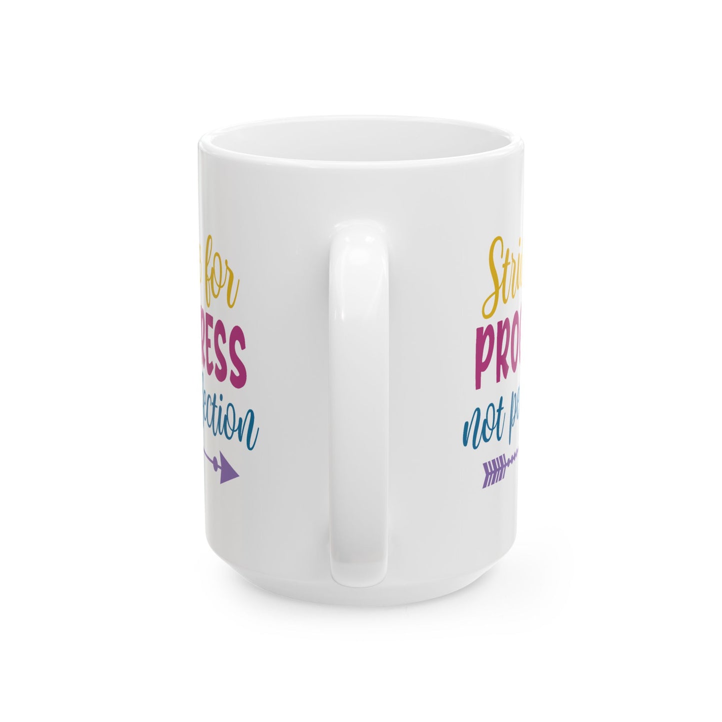 Motivation Mug - Strive For Progress Not Perfection Sticker