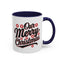 Christmas Mug - Merry Christmas Black Red & White Baseball Text