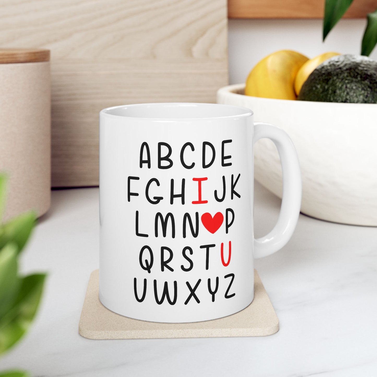 Valentine's Day Mug - I Love You Alphabet