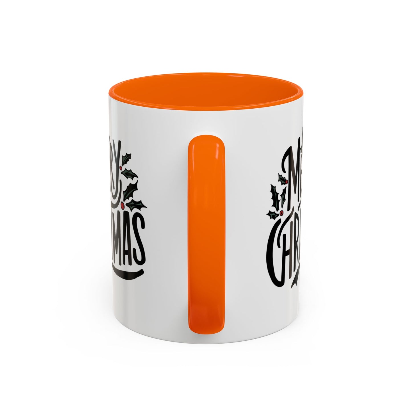 Christmas Mug - Merry Christmas Black Text Mistletoe