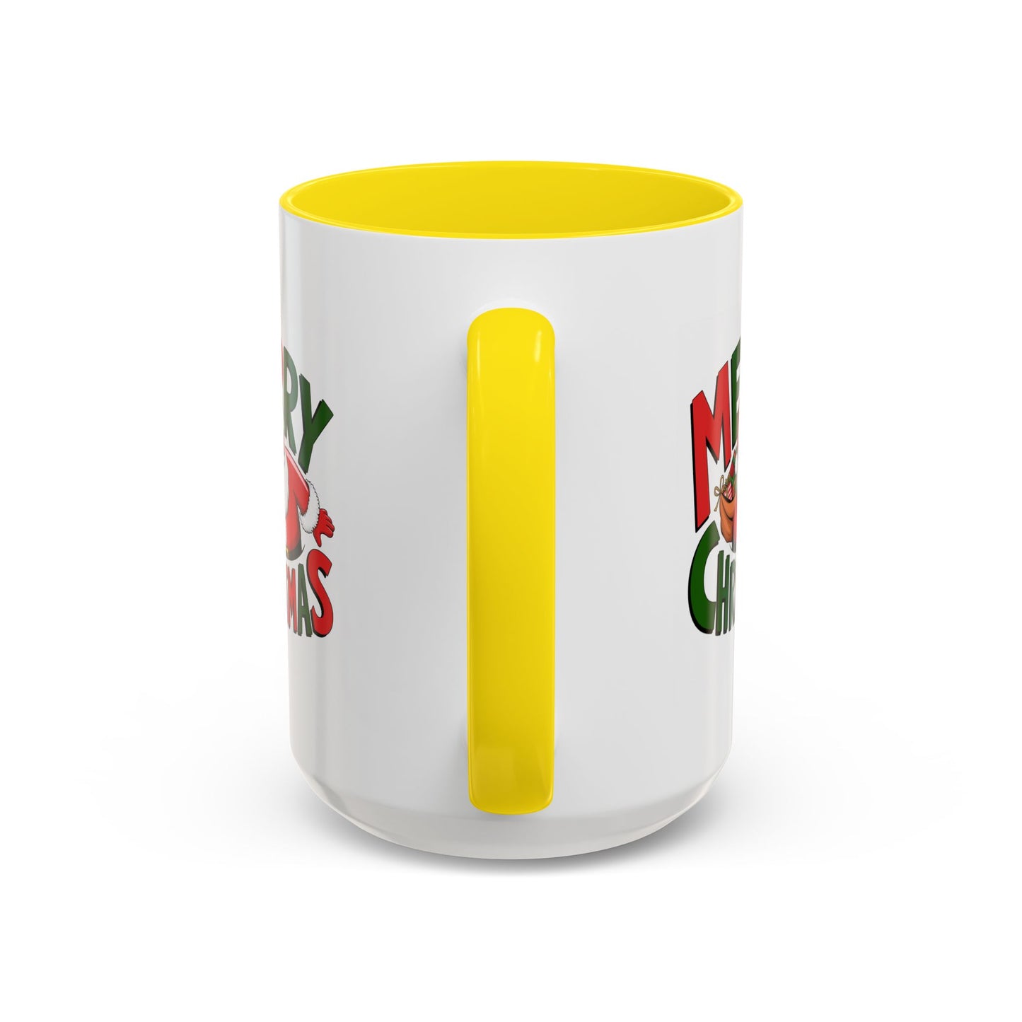 Christmas Mug - Green & Red Text Santa Presents
