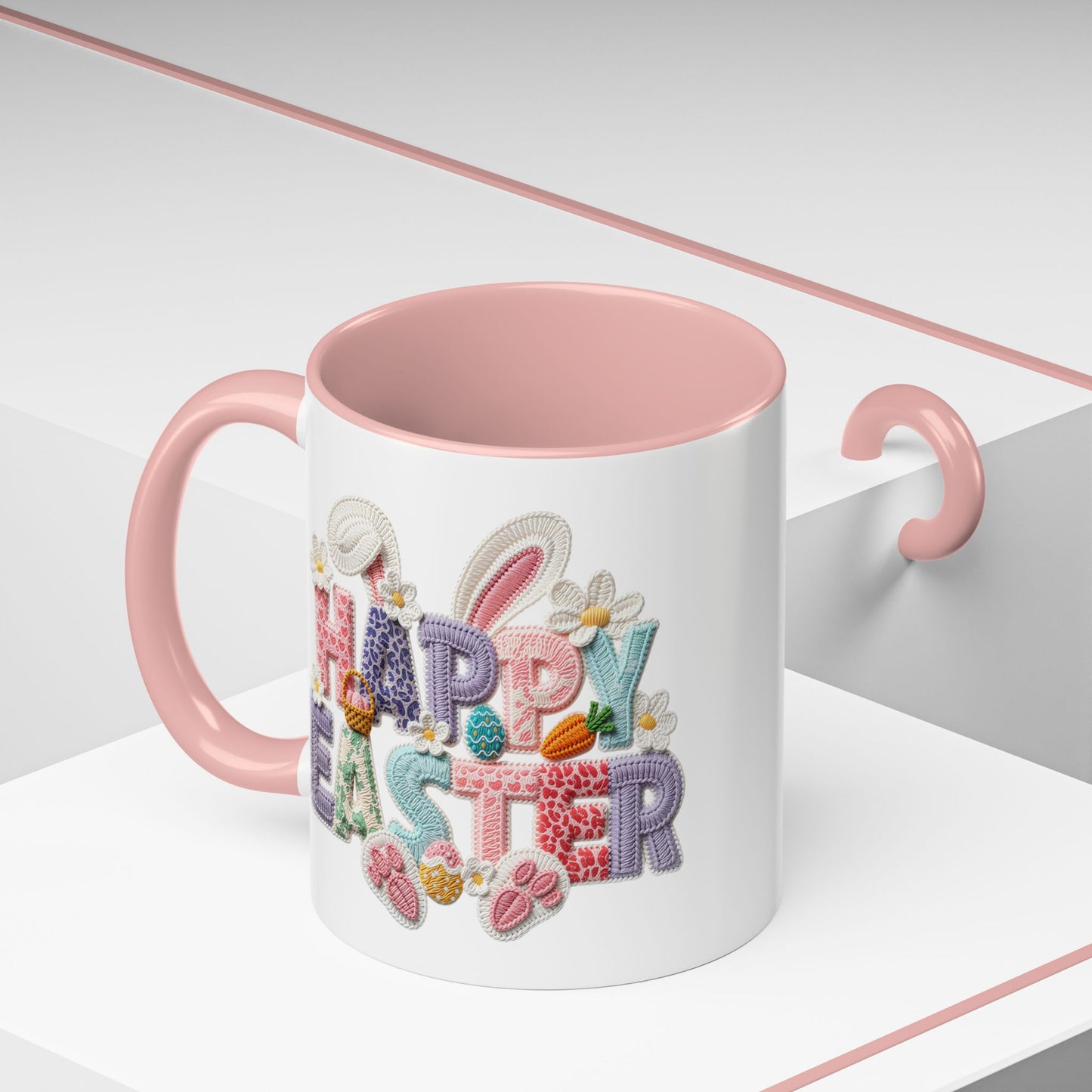 Easter Mug - Happy Easter Latch Yarn