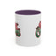 Christmas Mug - Merry Christmas Red & Green Text Mistletoe