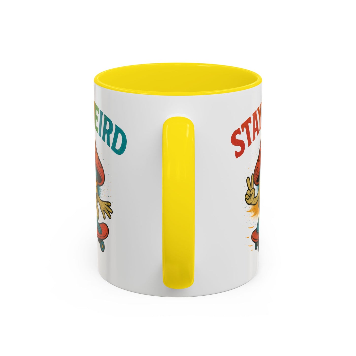 Humor Mug - Stay Weird Mushroom Skateboard