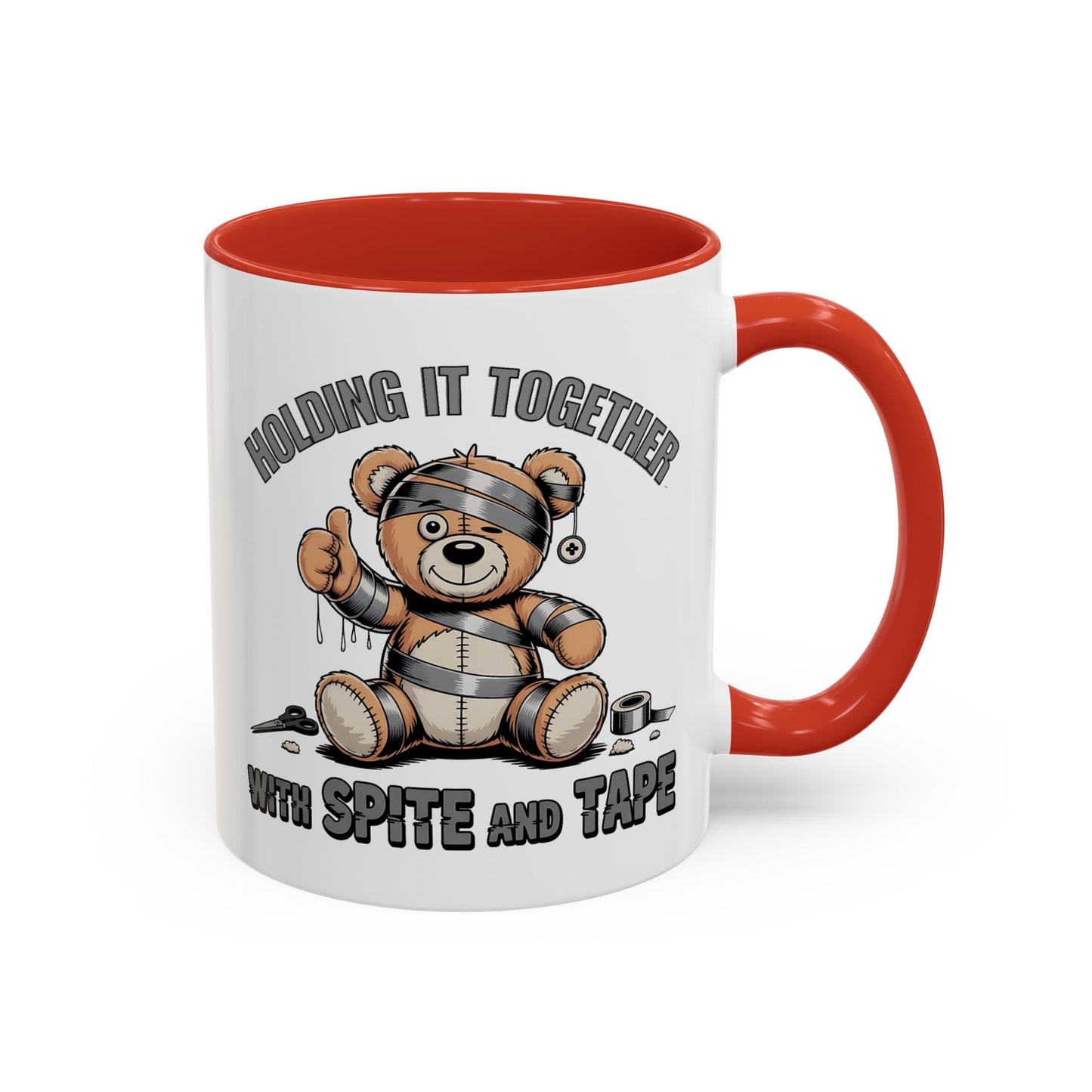 Humor Mug - Holding It Together With Spite & Tape