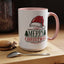 Christmas Mug - Merry Christmas Green & Red Text Red Hat
