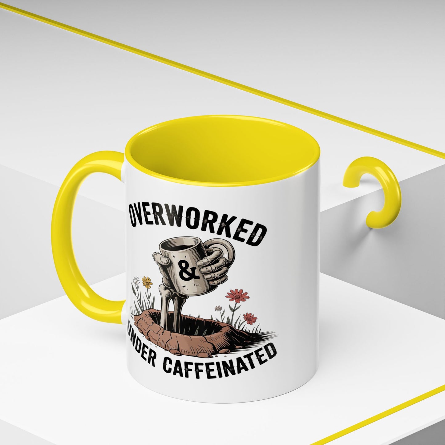 Humor Mug - Overworked and Under Caffeinated