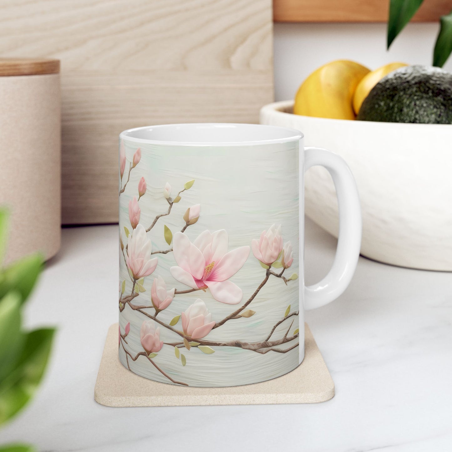 Artistic Mug - Felted Flowers